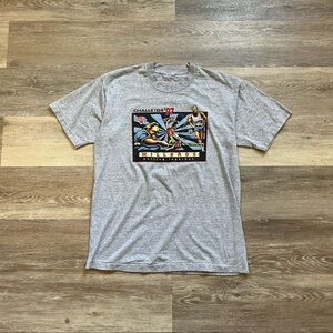 Vintage 90s Gray Graphic single stitch T-Shirt size L